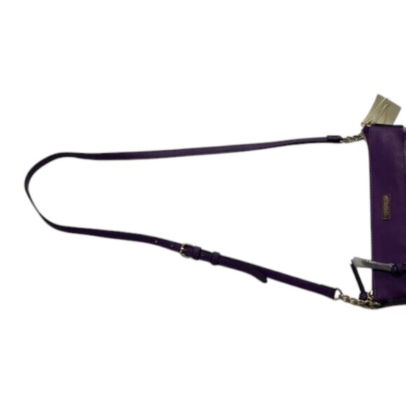 Trina Turk Purple Floral Print Crossbody Bag Gold-tone Hardware NWT - Picture 11 of 11